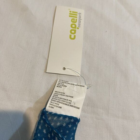 Capelli new york scarf teal/white stars 43X71 spacecore new unisex - Picture 2 of 4